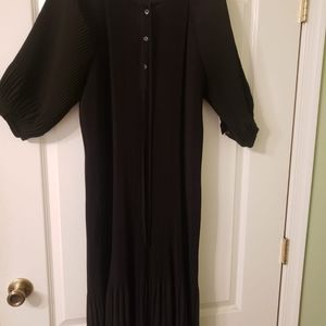 Black pleated dress